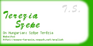 terezia szepe business card